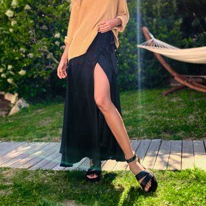 NWT Free People So Silky Wrap Half in Black